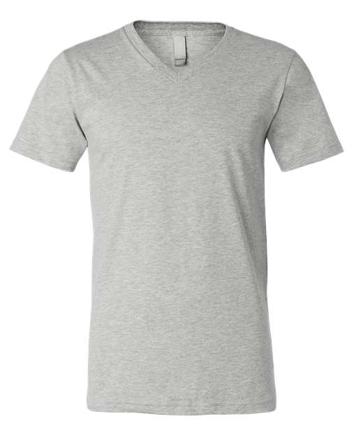 BELLA + CANVAS 3005CVC Unisex Heather CVC V-Neck Tee for custom printing in Montreal
