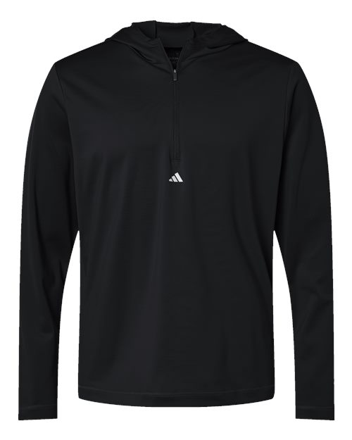 Adidas A596 Men's Lightweight Quarter-Zip Hooded Pullover for custom printing in Montreal