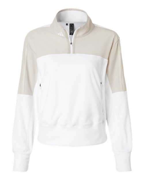 Adidas A601 Women's Fleece Quarter-Zip Pullover for custom printing in Montreal