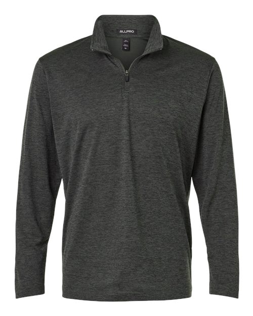 AllPro 4HM700 Men's Pro-Lock Performance Mélange Quarter-Zip Pullover for custom printing in Montreal