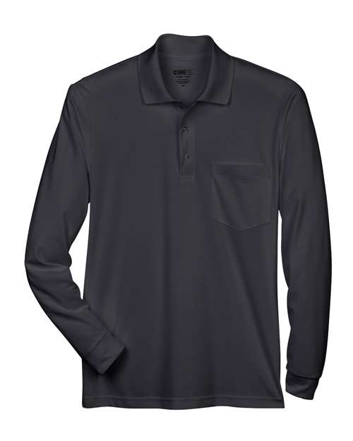 CORE365 88192P Men's Pinnacle Performance Long Sleeve Piqué Polo with Pocket for custom printing in Montreal