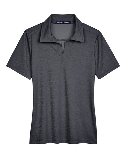Devon & Jones DG22W Women's CrownLux Performance® Address Melange Polo for custom printing in Montreal