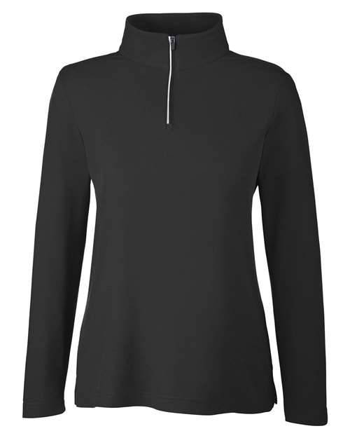 CORE365 CE405W Women's Fusion ChromaSoft™ Pique Quarter-Zip Pullover for custom printing in Montreal