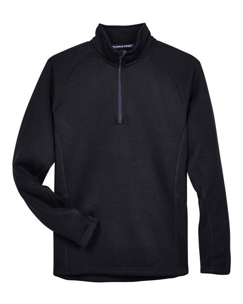 Devon & Jones DG792 Unisex Bristol Sweater Fleece Quarter-Zip Pullover for custom printing in Montreal