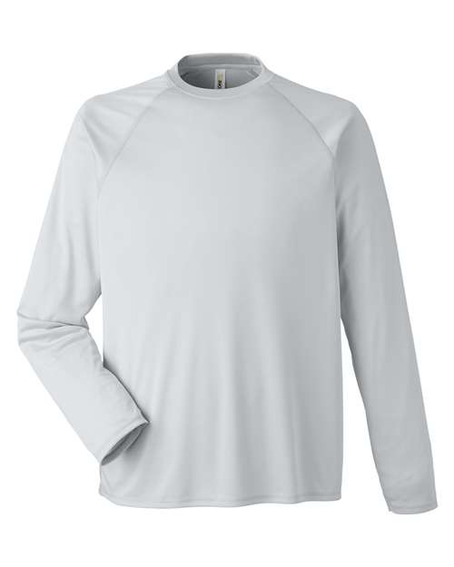 CORE365 CE110 Unisex Ultra UVP™ Marina Raglan Long Sleeve T-Shirt for custom printing in Montreal