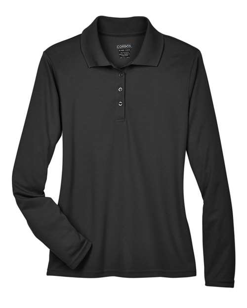 CORE365 78192 Women's Pinnacle Performance Long Sleeve Piqué Polo for custom printing in Montreal