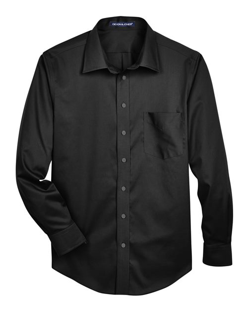 Devon & Jones DG530 Men's Crown Collection® Solid Stretch Twill Woven Dress Shirt for custom printing in Montreal