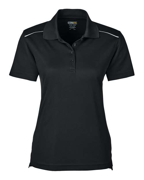 CORE365 78181R Women's Radiant Performance Piqué Polo with Reflective Piping for custom printing in Montreal