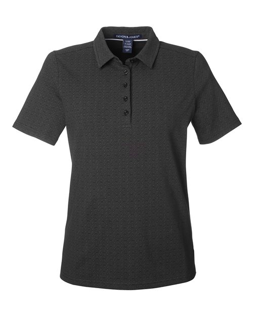 Devon & Jones DG101W Women's Crownlux Performance® Geo Polo for custom printing in Montreal