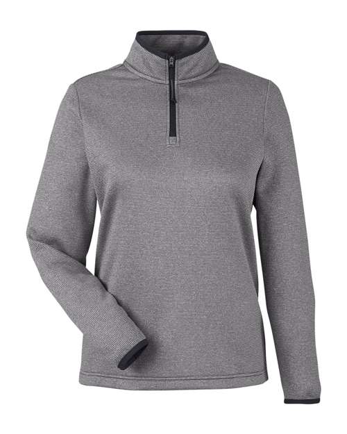 CORE365 CE73W Women's Venture Heathered Stripe Quarter-Zip Pullover for custom printing in Montreal