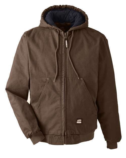 Berne Apparel HJ375 Men's Heartland Washed Cotton Duck Hooded Jacket for custom printing in Montreal
