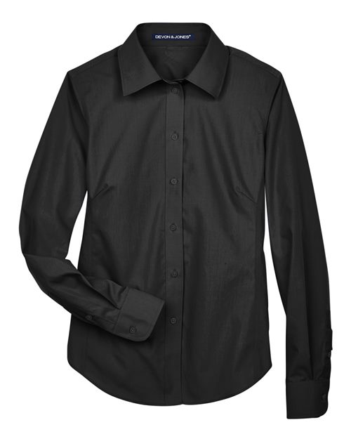 Devon & Jones D620W Women's Crown Collection® Broadcloth Woven Dress Shirt for custom printing in Montreal