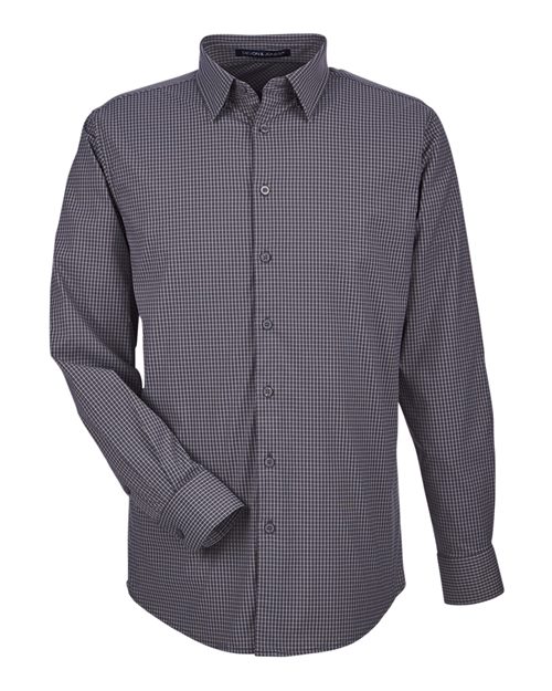 Devon & Jones DG535 Men's CrownLux Performance® Tonal Mini Check Woven Dress Shirt for custom printing in Montreal