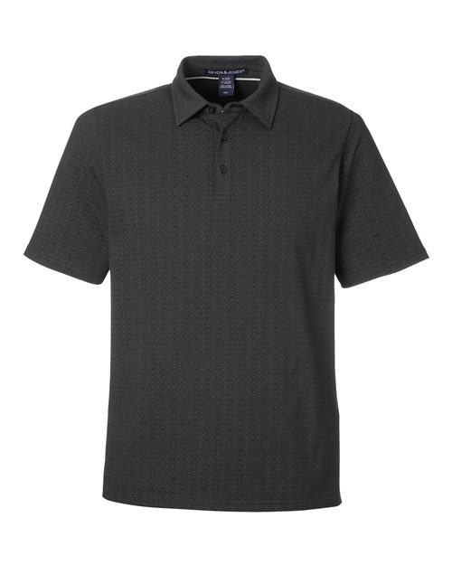 Devon & Jones DG101 Men's Crownlux Performance® Geo Polo for custom printing in Montreal
