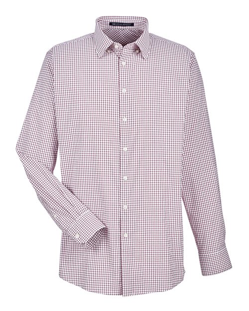 Devon & Jones DG540 Men's CrownLux Performance® Micro Windowpane Woven Dress Shirt for custom printing in Montreal