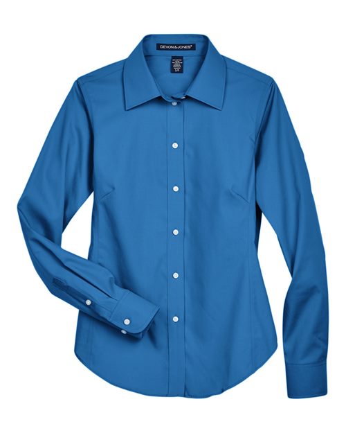 Devon & Jones D630W Women's Crown Collection® Oxford Woven Dress Shirt for custom printing in Montreal