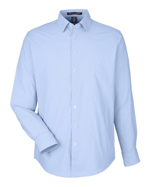 Devon & Jones DG537 Men's CrownLux Performance® Microstripe Dress Shirt for custom printing in Montreal
