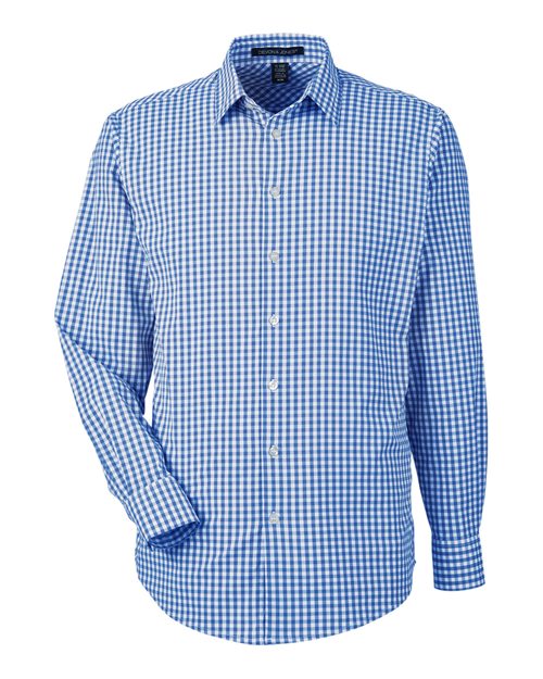 Devon & Jones DG536 Men's CrownLux Performance® Gingham Dress Shirt for custom printing in Montreal