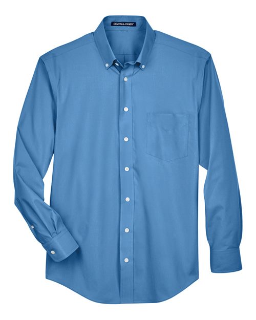 Devon & Jones D620T Men's Tall Crown Collection® Broadcloth Woven Dress Shirt for custom printing in Montreal