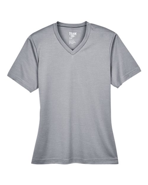 Team 365 TT11HW Women's Sonic Heather Performance T-Shirt for custom printing in Montreal