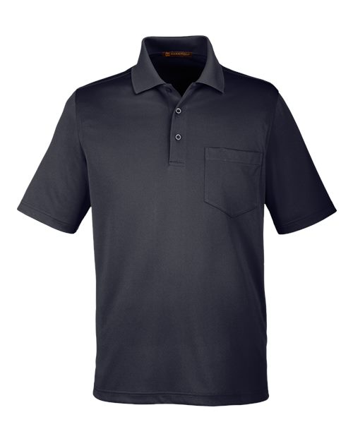 Harriton M348P Men's Advantage Snag Protection Plus IL Pocket Polo for custom printing in Montreal