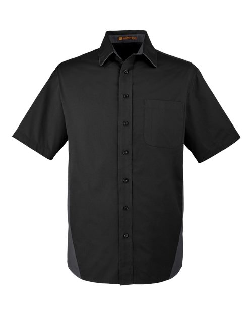 Harriton M586 Men's Flash IL Colorblock Shirt for custom printing in Montreal