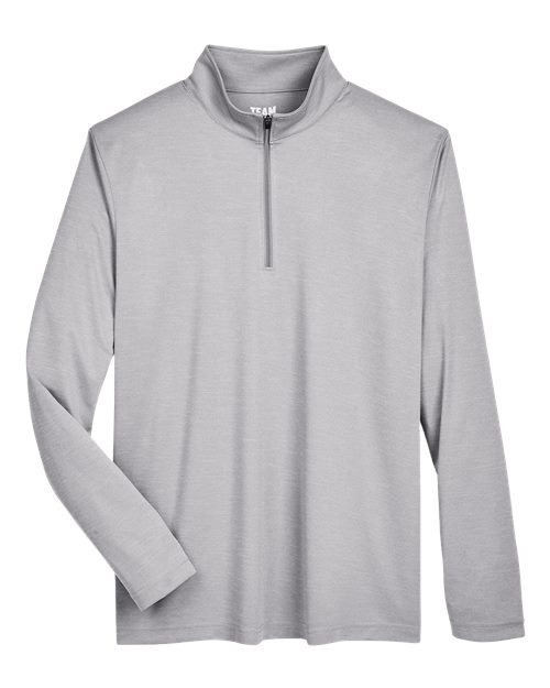 Team 365 TT31H Men's Zone Sonic Heather Performance Quarter-Zip Pullover for custom printing in Montreal