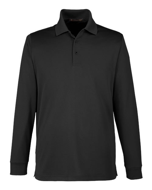 Harriton M348L Men's Advantage Snag Protection Plus IL Long Sleeve Polo for custom printing in Montreal