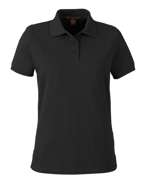 Harriton M205W Women's Valiant Cotton Snag Protect Polo for custom printing in Montreal