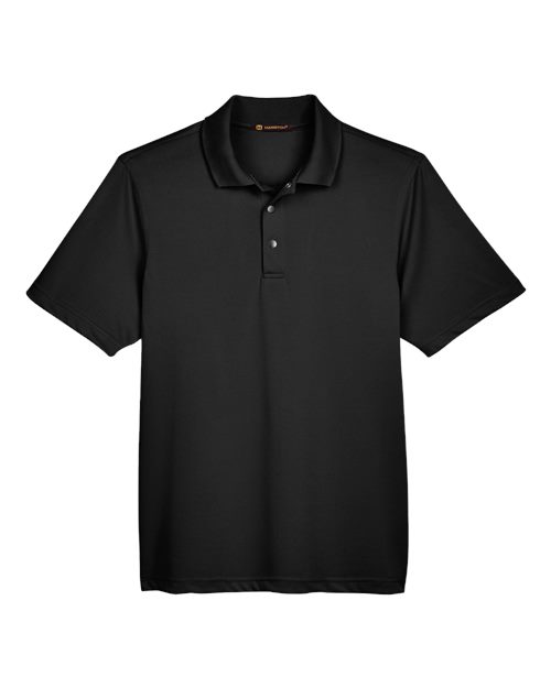 Harriton M345 Men's Advantage Snag Protection Plus IL Snap Placket Polo for custom printing in Montreal