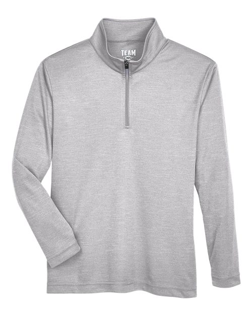 Team 365 TT31HY Youth Zone Sonic Heather Performance Quarter-Zip Pullover for custom printing in Montreal