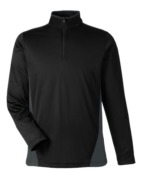 Harriton M786 Men's Flash Snag Protection Plus IL Colorblock Quarter-Zip Pullover for custom printing in Montreal