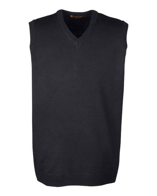 Harriton M415 Men's Pilbloc™ V-Neck Sweater Vest for custom printing in Montreal