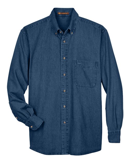 Harriton M550 Men's Denim Shirt for custom printing in Montreal