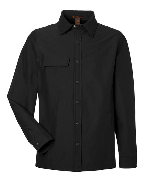 Harriton M72 Unisex Flex Twill Overshirt Jacket for custom printing in Montreal