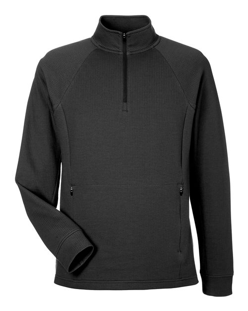 North End NE200 Men's Rhythm Waffle Quarter-Zip Pullover for custom printing in Montreal