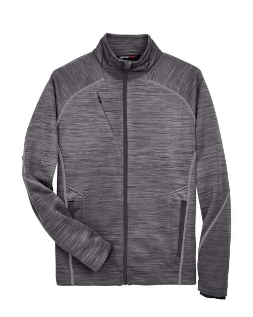 North End 88697 Men's Flux Mélange Bonded Fleece Jacket for custom printing in Montreal