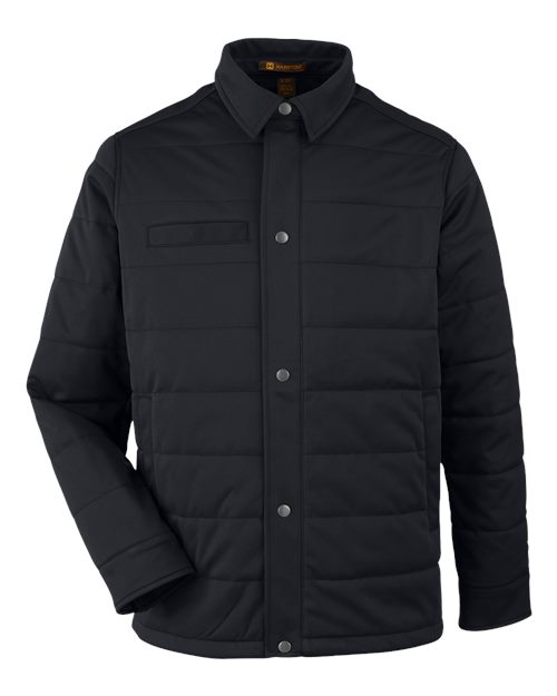 Harriton M821 Unisex Guardian Soft Shell Chore Coat for custom printing in Montreal