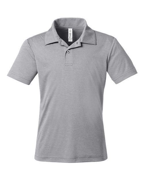 Team 365 TT51HY Youth Zone Sonic Heather Performance Polo for custom printing in Montreal