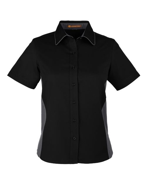 Harriton M586W Women's Flash IL Colorblock Shirt for custom printing in Montreal