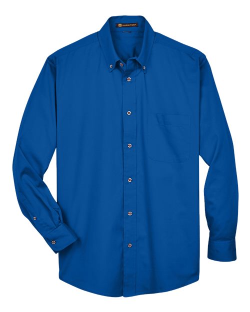 Harriton M500T Men's Tall Easy Blend™ Twill Dress Shirt for custom printing in Montreal