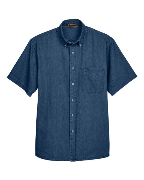 Harriton M550S Men's Denim Shirt for custom printing in Montreal