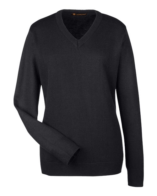 Harriton M420W Women's Pilbloc V-Neck Sweater for custom printing in Montreal