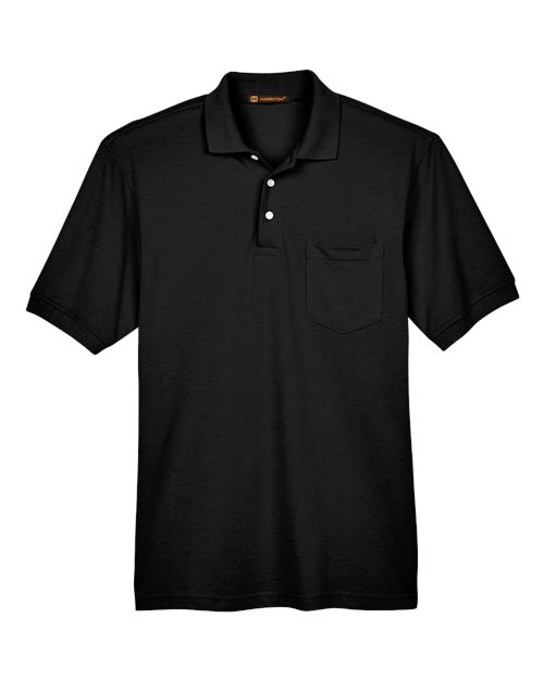 Harriton M265P Men's Easy Blend™ Polo with Pocket for custom printing in Montreal