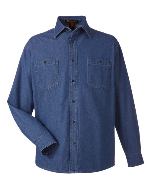 Harriton M540 Unisex Denim Shirt Jacket for custom printing in Montreal