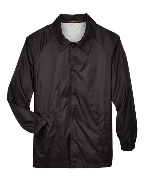 Harriton M775 Unisex Nylon Staff Jacket for custom printing in Montreal