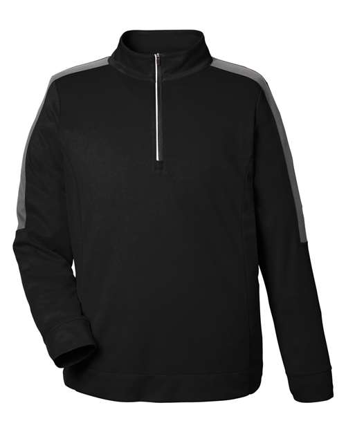 CORE365 CE404 Men's Market Snag Protect Mesh Colorblock Quarter-Zip Pullover for custom printing in Montreal
