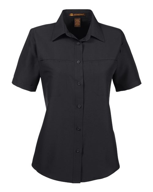 Harriton M580W Women's Key West Short Sleeve Performance Staff Shirt for custom printing in Montreal