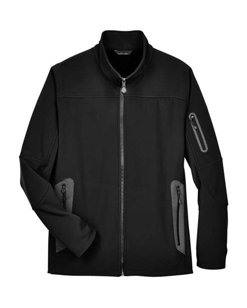 North End 88138 Men's Three Layer Fleece Bonded Shell Technical Jacket for custom printing in Montreal
