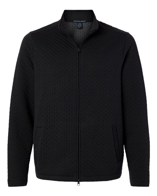 Devon & Jones DG740 Men's Berkley Textured Full-Zip Jacket for custom printing in Montreal